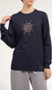 Artsy Fine Long Sleeve Unisex T Shirt - Prism - Navy