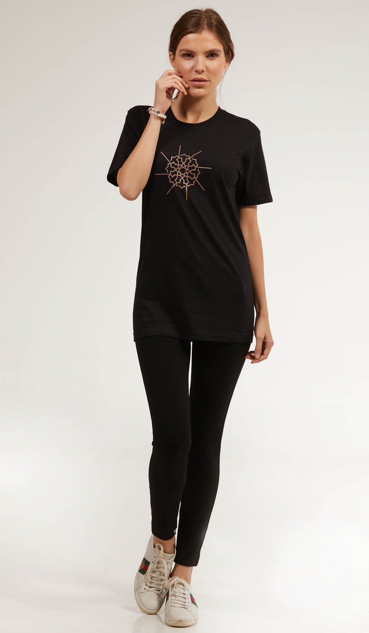 Artsy Fine Short Sleeve Unisex T Shirt - Prism - Black