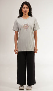 Artsy Fine Short Sleeve Unisex T Shirt - Prism - Gray