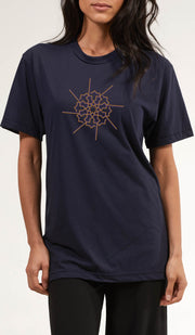 Artsy Fine Short Sleeve Unisex T Shirt - Prism - Navy