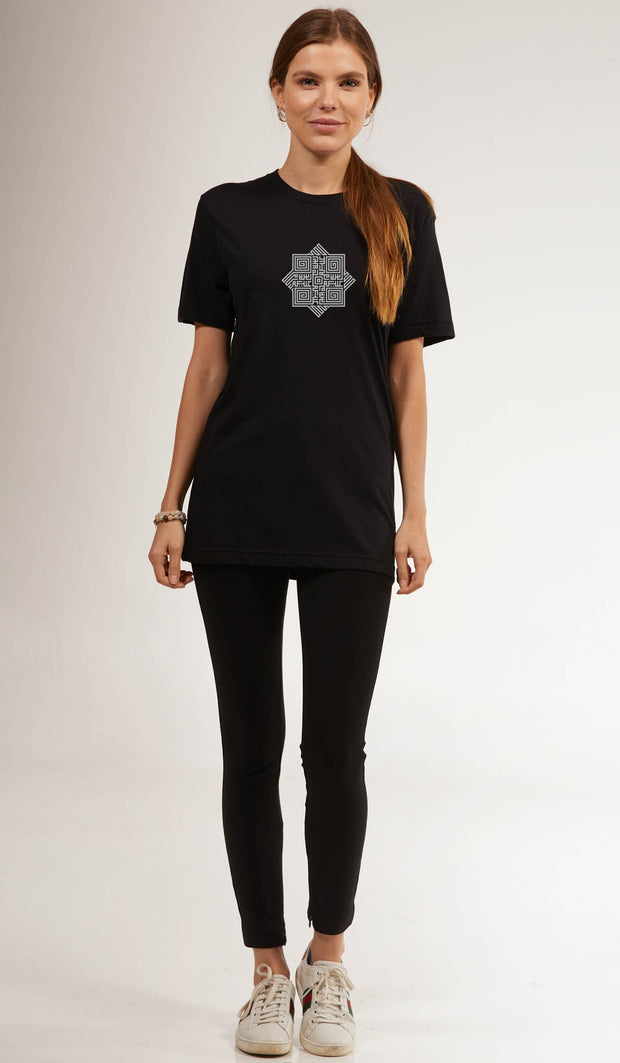 Artsy Fine Short Sleeve Unisex T Shirt - Salam - Black