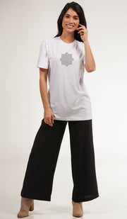 Artsy Fine Short Sleeve Unisex T Shirt - Salam - White
