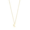 Ava Minimalist Sterling Silver Crescent Moon Necklace - Gold