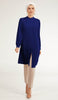 Tunique midi longue et modeste Ava - Bleu royal