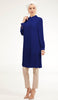 Tunique midi longue et modeste Ava - Bleu royal