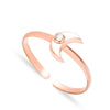 Ava Minimalist Sterling Silver Crescent Moon Adjustable Ring - Rose Gold