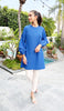 Bahar Long Light Cotton Everyday Tunic - Royal Blue - FINAL SALE