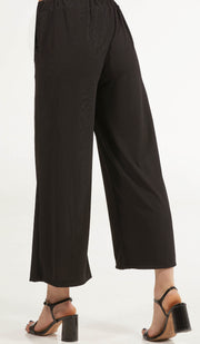 Basma Loose and Flowy Stretch Wide Leg Pants - Black