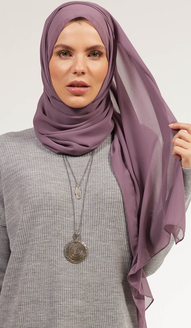 Classic Chiffon Wrap Hijab - Lilac