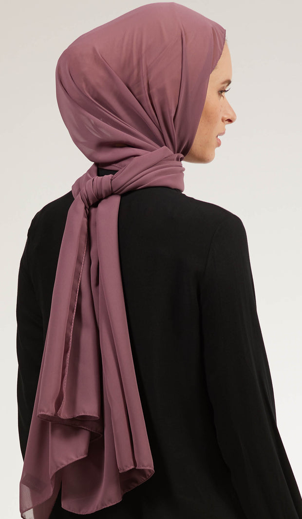 Classic Chiffon Wrap Hijab - Mauve