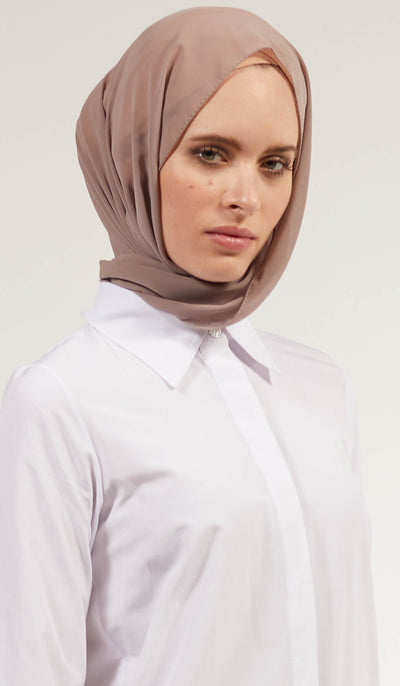 Classic Chiffon Wrap Hijab - Mocha