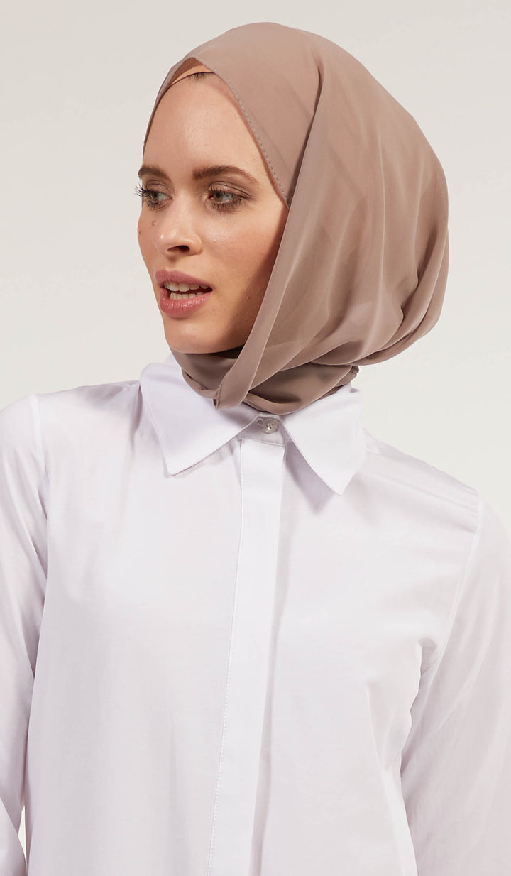 Classic Chiffon Wrap Hijab - Mocha