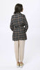 Dina Long Plaid Ruffle Sleeve Tunic Dress - Navy - FINAL SALE