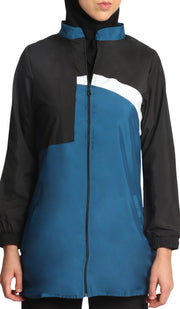 Elian Long Modest Sport Jacket - Blue/Black