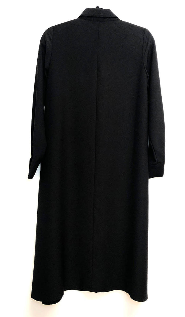Farda - Veste chemise longue fluide boutonnée - Noir