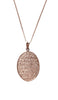 Collier Ayat al Kursi (Protection) en argent sterling plaqué or rose fin - Ovale