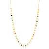 Collier multicolore en argent sterling plaqué or Fiza Dainty