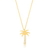 Gold-Plated Sterling Silver Palm Tree Necklace - FINAL SALE