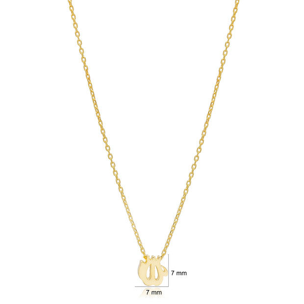 Gold-Plated Sterling Silver tiny Allah Necklace - FINAL SALE