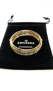 Goldplated Sterling Silver Ayat al Kursi Bangle Bracelet