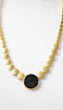 Gold plated Sterling Silver Engraved Black Onyx Muhammed Necklace