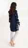 Golnar Embroidered Long Modest Tunic - Navy