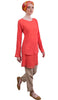 Grace Tiered Chiffon Tunic Dress - Coral - ARTIZARA.COM