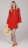 Gulzar Embroidered Long Modest Tunic - Russett - PREORDER (ships in 2 weeks)