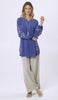 Hadeel Embroidered Long Modest Tunic - Azure