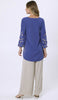 Hadeel Embroidered Long Modest Tunic - Azure