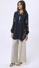 Hadeel Embroidered Long Modest Tunic - Navy - PREORDER (ships in 2 weeks)