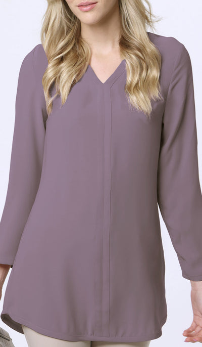 Hena Long Modest Everyday Tunic - Dusty Purple - FINAL SALE