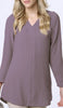 Hena Long Modest Everyday Tunic - Dusty Purple