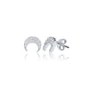 Hena Minimalist Sterling Silver Crescent Moon Stud Earrings