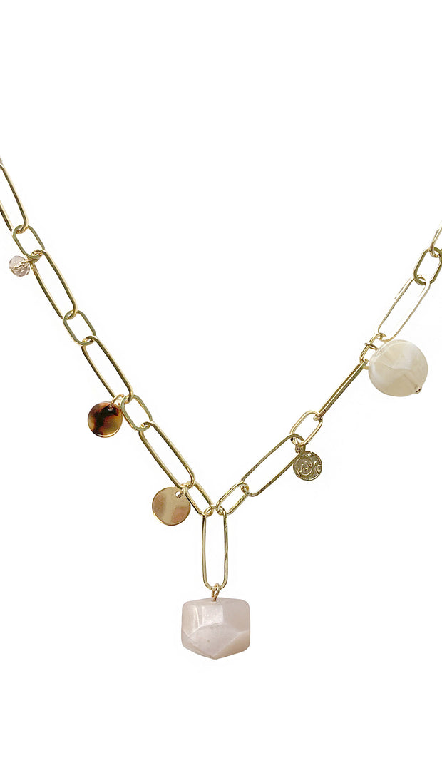 Hera Modern MashAllah Arabic Necklace-Moonstone