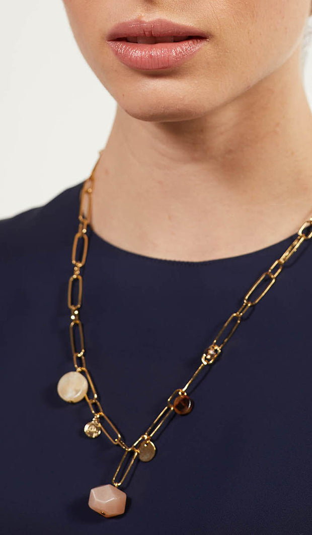Hera Modern MashAllah Arabic Necklace-Moonstone