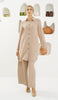 Chemise mi-longue boutonnée longue Ilham - Tan