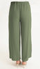 Ilham Loose Flowy Stretch Palazzo Pants - Olive