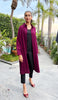 Veste chemise longue boutonnée surdimensionnée Irem - Orchidée - VENTE FINALE