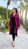 Veste chemise longue boutonnée surdimensionnée Irem - Orchidée - VENTE FINALE