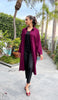 Irem Long Oversized Buttondown Shirt Jacket - Orchid - FINAL SALE