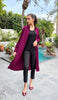Veste chemise longue boutonnée surdimensionnée Irem - Orchidée - VENTE FINALE