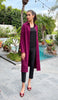 Veste chemise longue boutonnée surdimensionnée Irem - Orchidée - VENTE FINALE