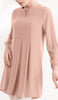 Leah Long Modest Tunic Dress - Dusty Rose - FINAL SALE