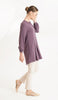Leah Long Modest Tunic Dress - Dusty Mauve - FINAL SALE