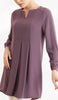 Leah Long Modest Tunic Dress - Dusty Mauve - FINAL SALE