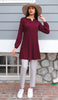 Leah Long Modest Tunic Dress - Maroon