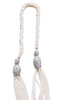 Long White Tulips with Pearls Turkish Artisan Necklace
