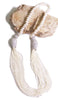 Long White Tulips with Pearls Turkish Artisan Necklace
