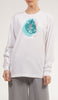 Long Sleeve Cotton T Shirt with Arabic Calligraphy - Hulm - White
